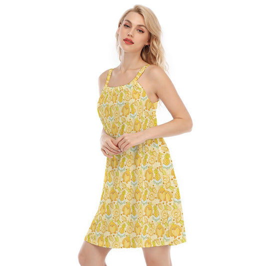 Fruitimals - Pineapple Penguins - Women’s Adjustable Sundress