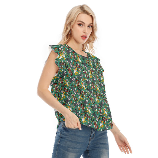 Beloved Couple as Spooky Pair - Women’s Flutter Sleeve Top