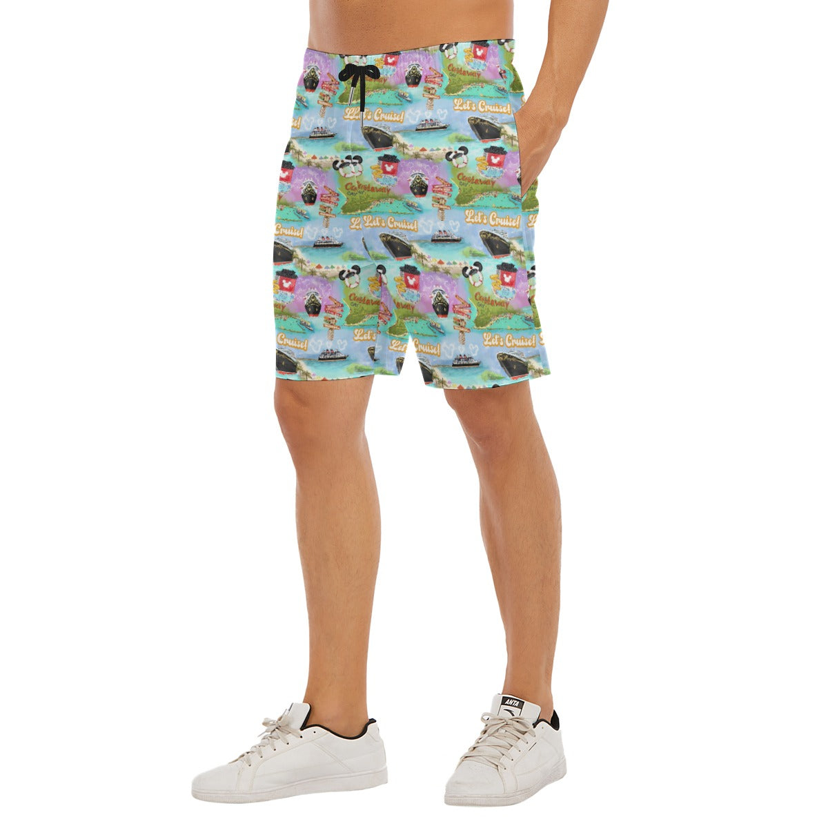 Tropical Castaway Island - Men’s Pocket Beach Shorts