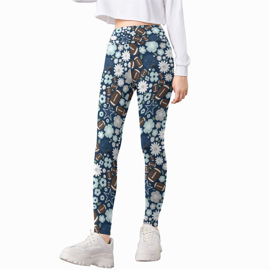 Blue Star Blooms - Kid's Leggings