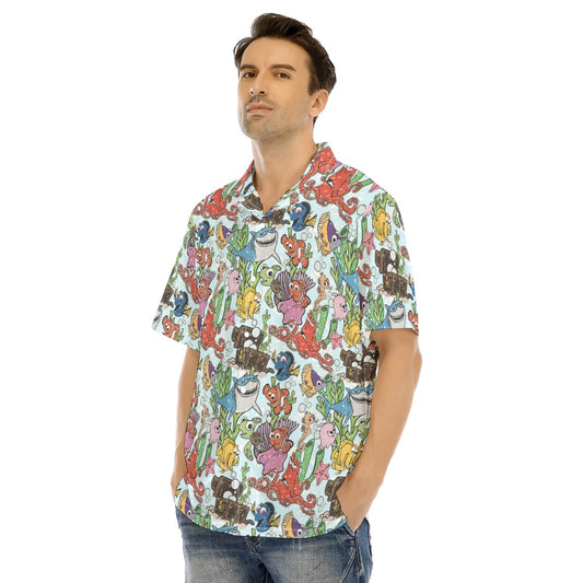 Fish Are Friends Reef - Men's Hawaiian Button Up Shirt