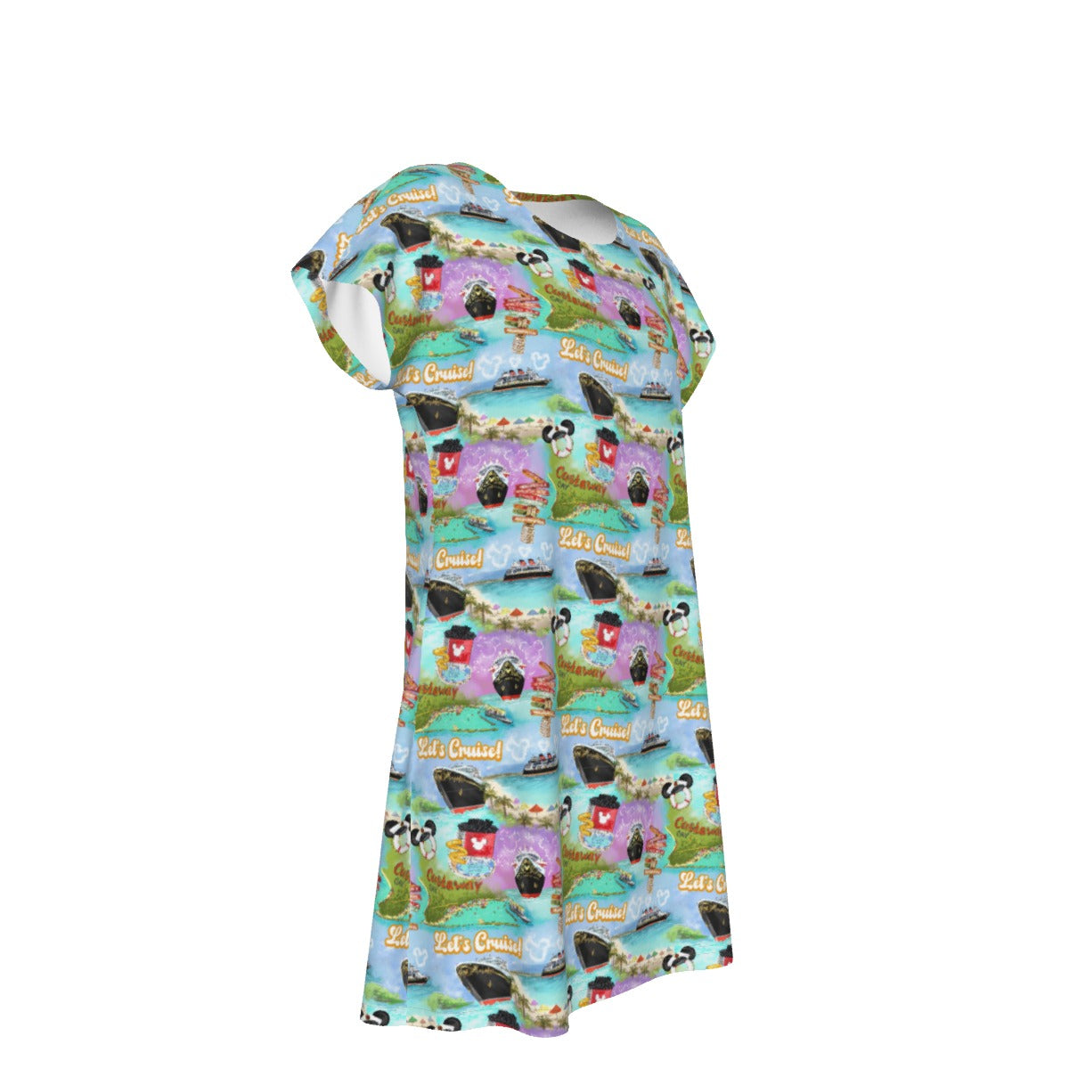 Tropical Castaway Island - Women's T-Shirt Dress