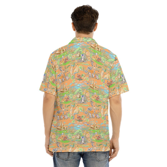 Simba’s Savanna Sunset - Men's Hawaiian Button Up Shirt