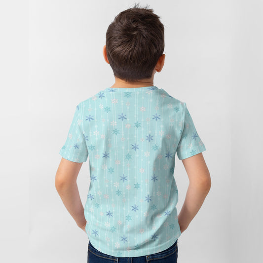 Ice Queen Snowflake Pattern - Kid’s Short Sleeve T-Shirt