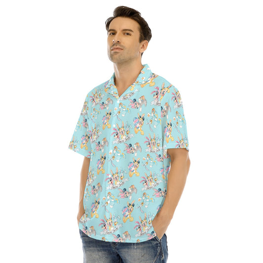 Spring Bunny Costume Crewumes - Men's Hawaiian Button Up Shirt