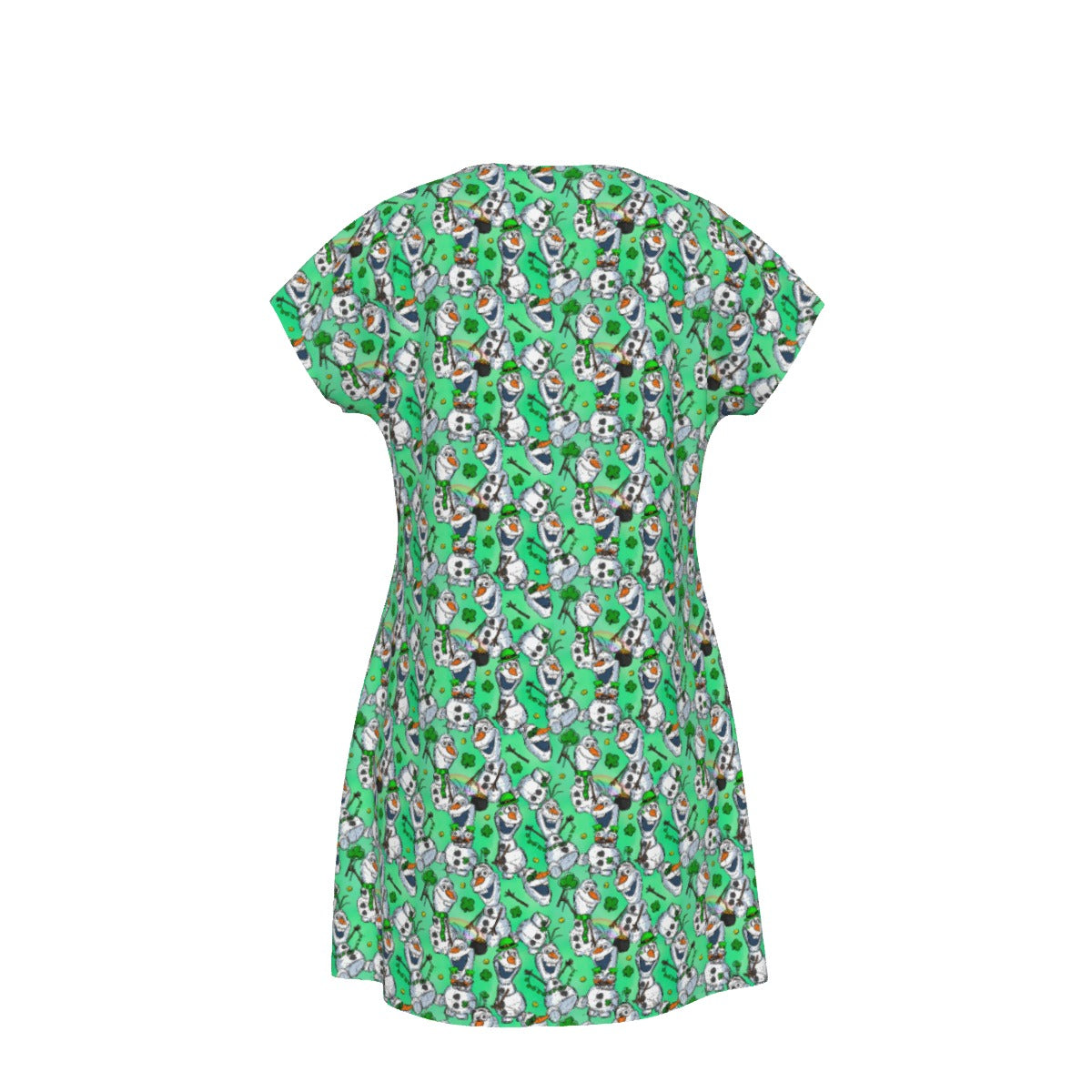 Sketched Snowman St. Patrick’s Day - Women's T-Shirt Dress