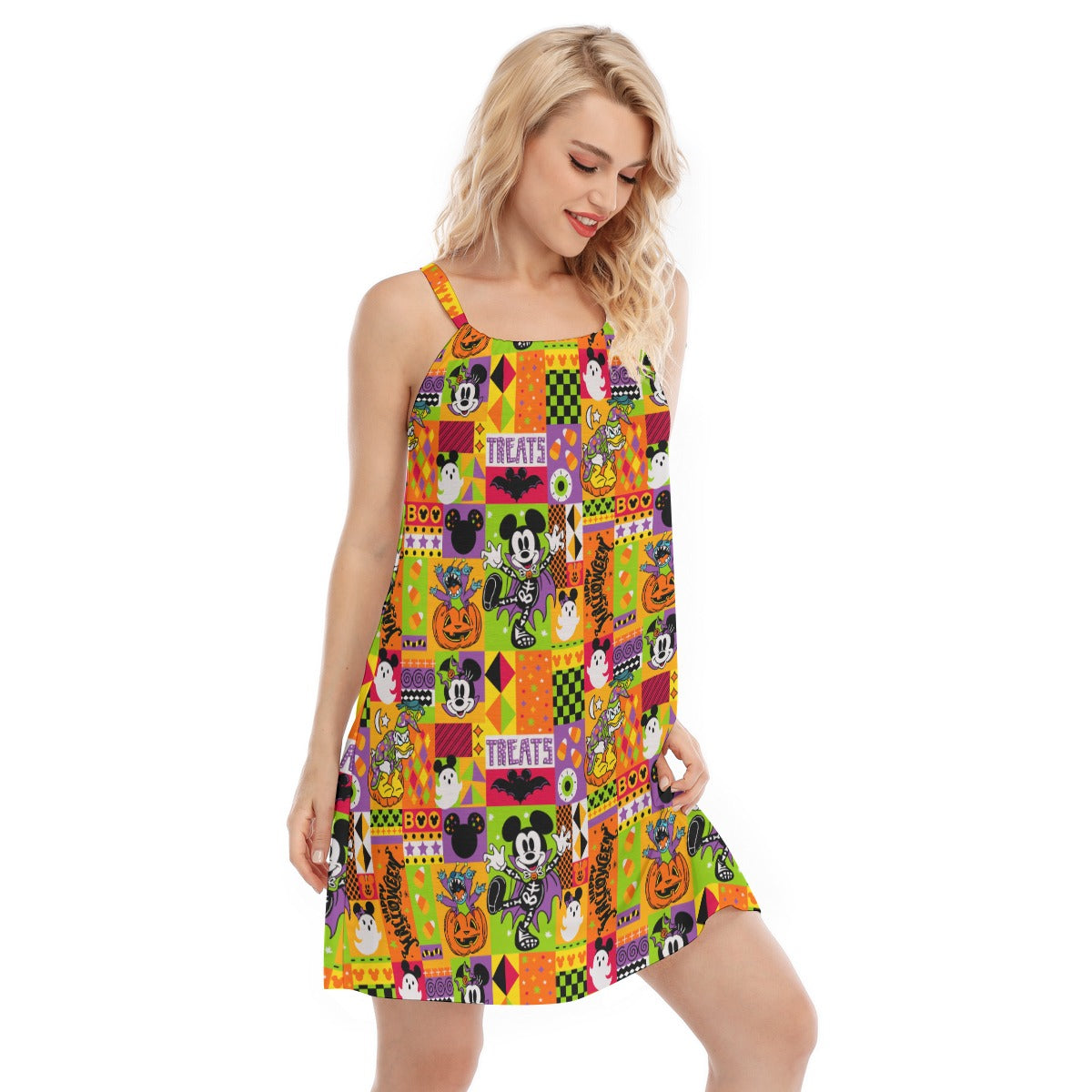 Spooky Patchwork Treats - Women’s Adjustable Sundress