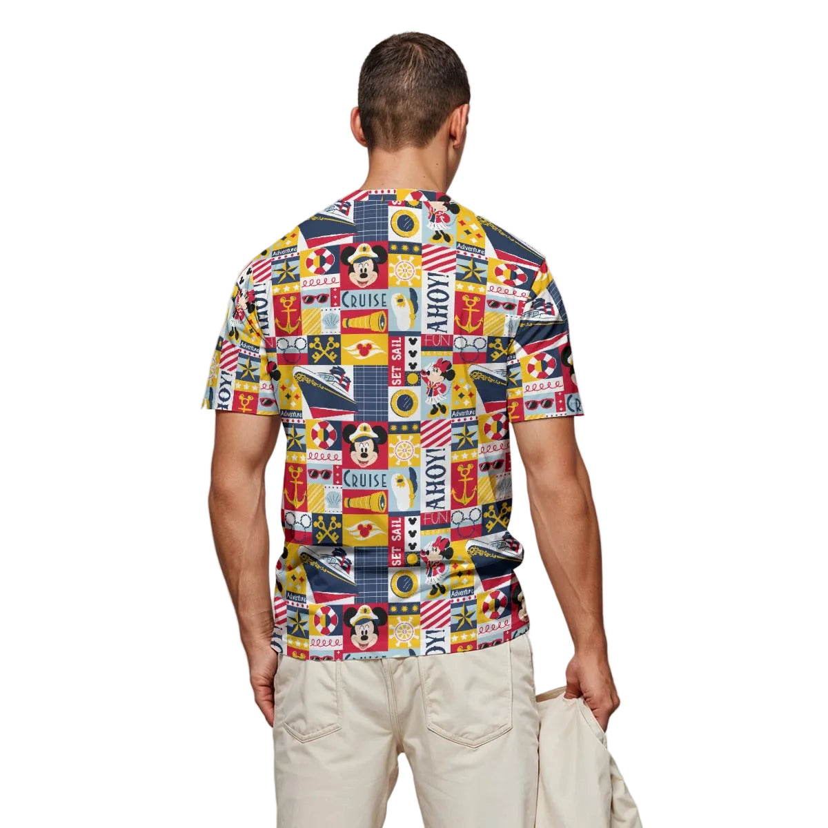 Nautical Cruise Patchwork - Men's Short Sleeve T-Shirt