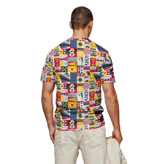 Nautical Cruise Patchwork - Men's Short Sleeve T-Shirt