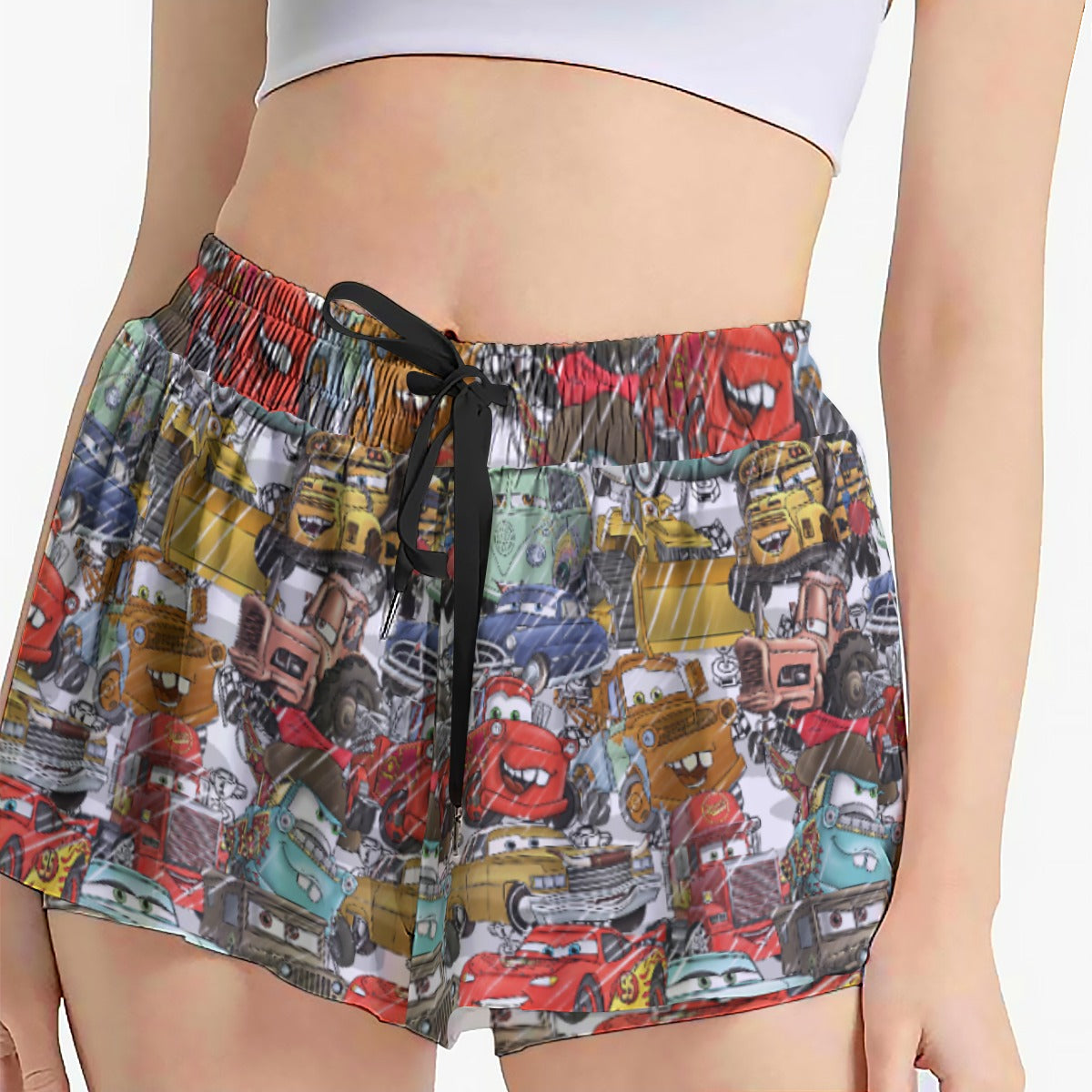Racing Legends Sketch - Women's Flowy Pocket Shorts