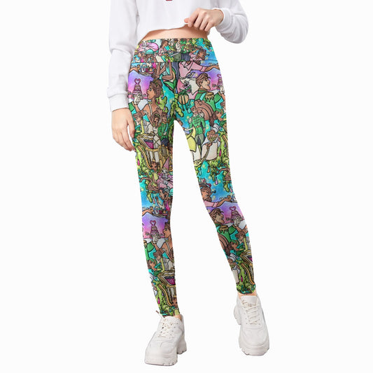 Bayou Princess Storybook Scenes - Kid's Leggings