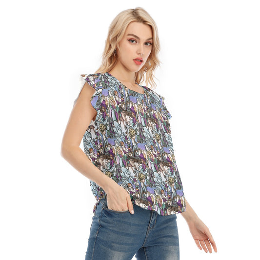 Enchanted Winter Journey - Women’s Flutter Sleeve Top