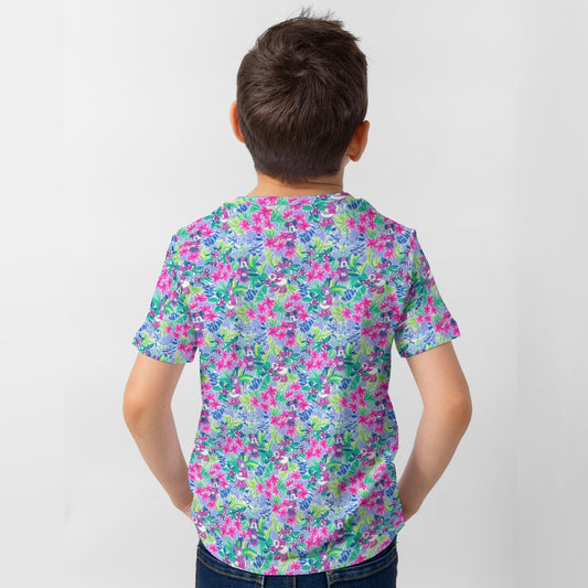 Bright Tropical Bliss - Island Mouse Duo - Kid’s Short Sleeve T-Shirt