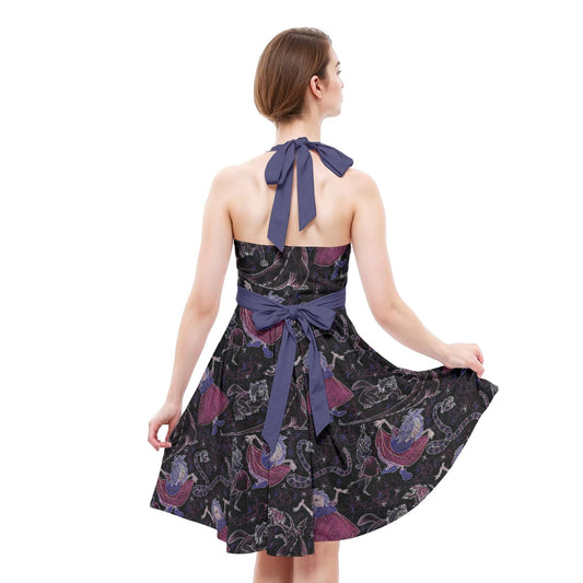 Marvelous Magical Mim - Women's Halter Vintage Pocket Dress