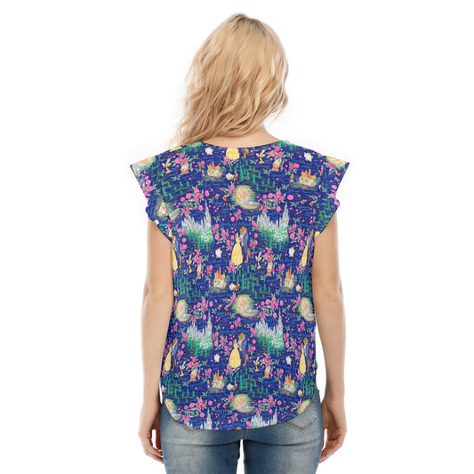 Enchanted Forest Romance - Women’s Flutter Sleeve Top