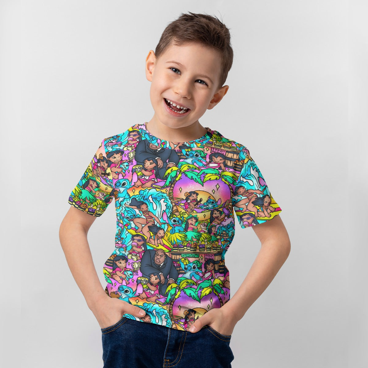 Ohana Island Storybook Scenes - Kid’s Short Sleeve T-Shirt