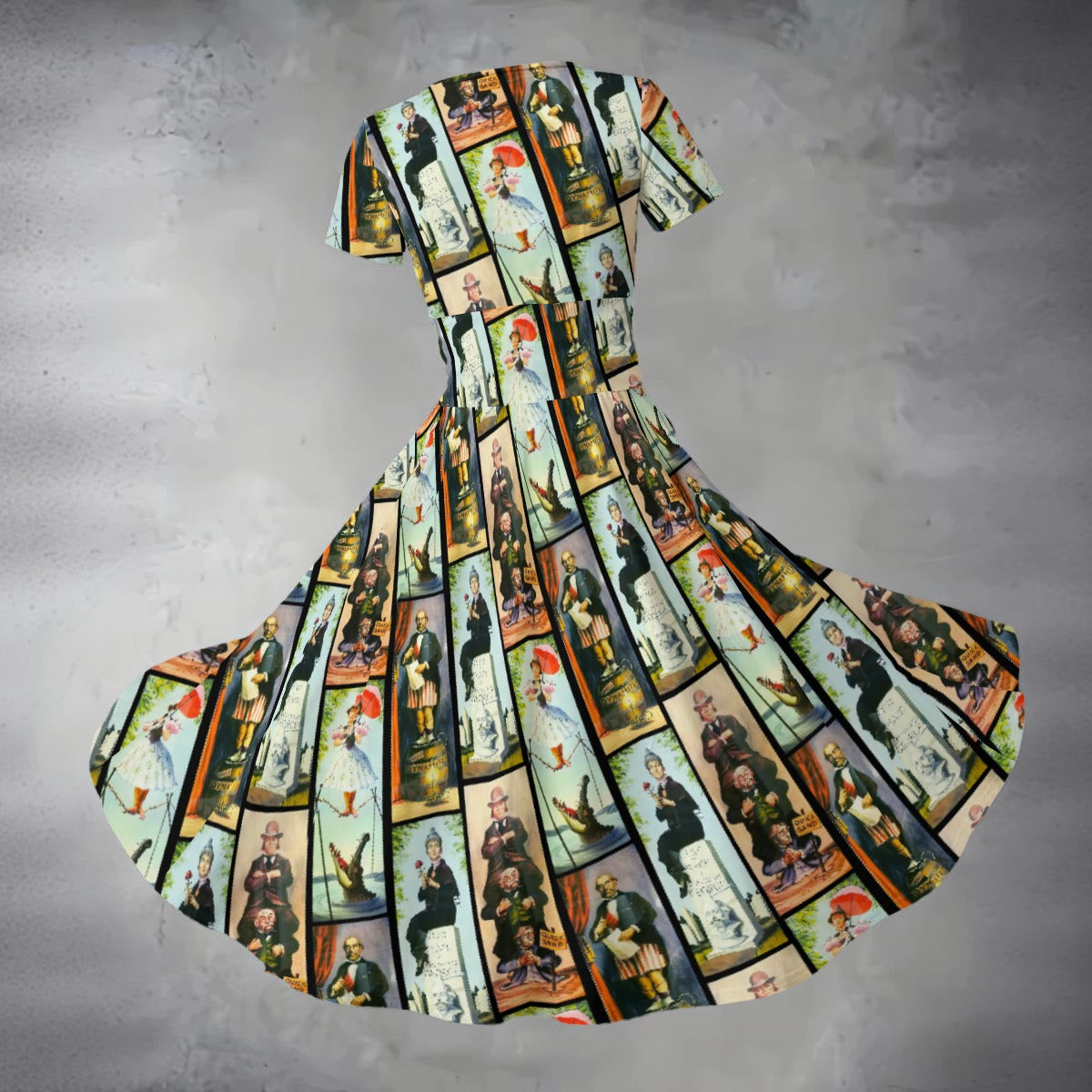 Stretch Room Portraits - Women's V-Neck Ruched Midi Dress
