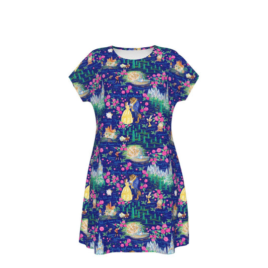 Enchanted Forest Romance - Women's T-Shirt Dress