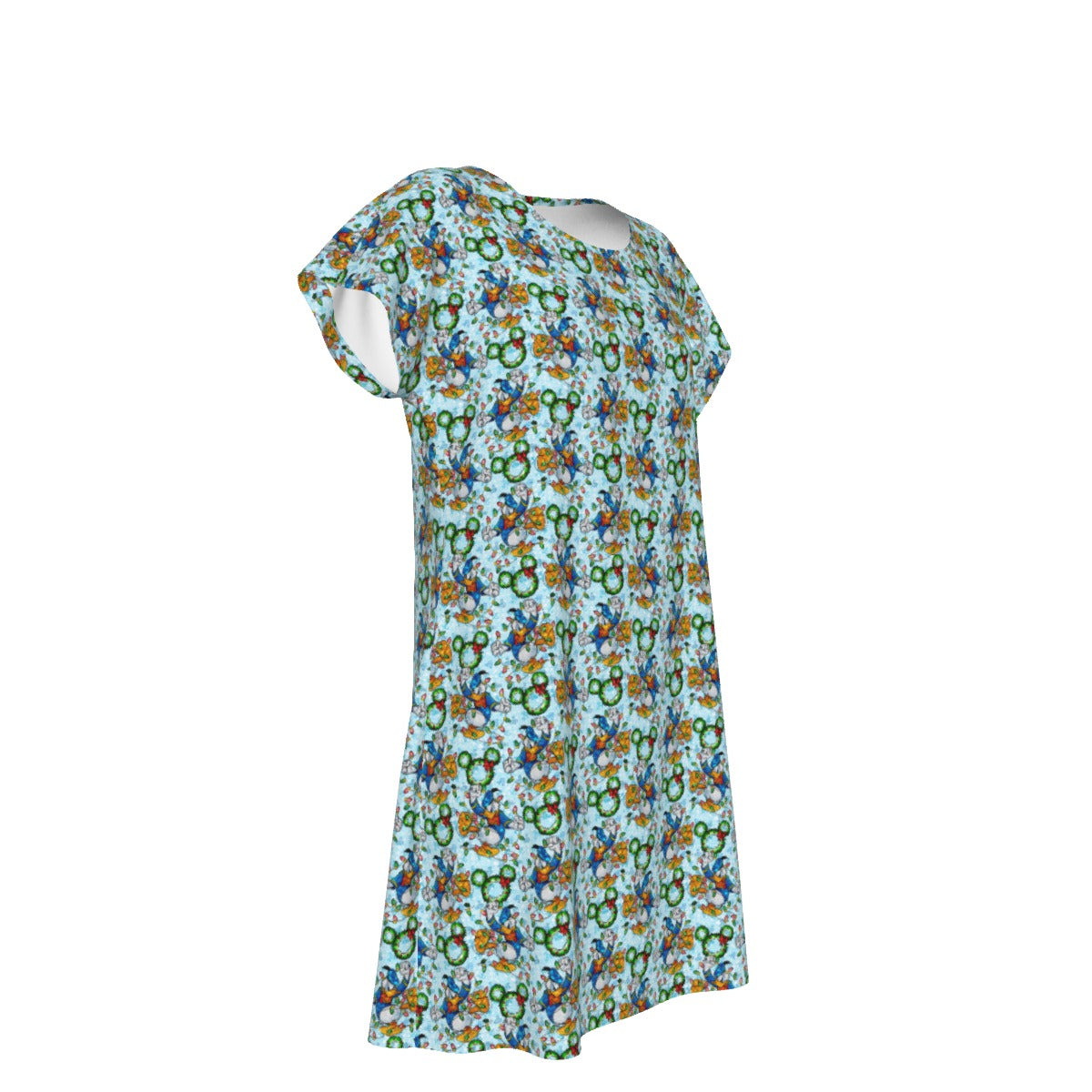 Duck’s Holiday Lights Tangle - Women's T-Shirt Dress