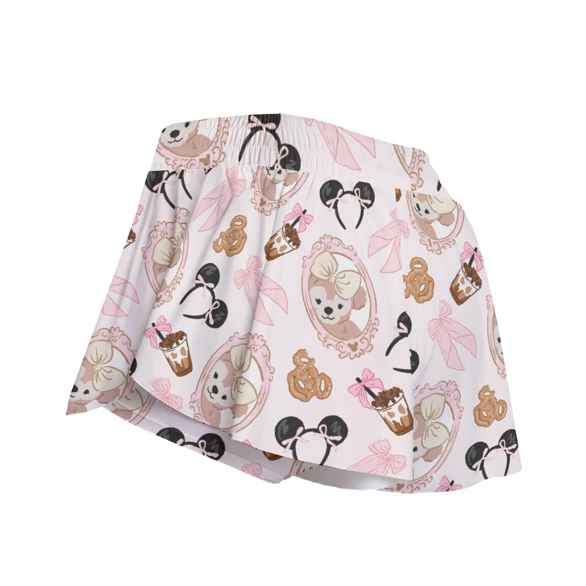 Bow Bear Sweet Day - Women's Flowy Pocket Shorts