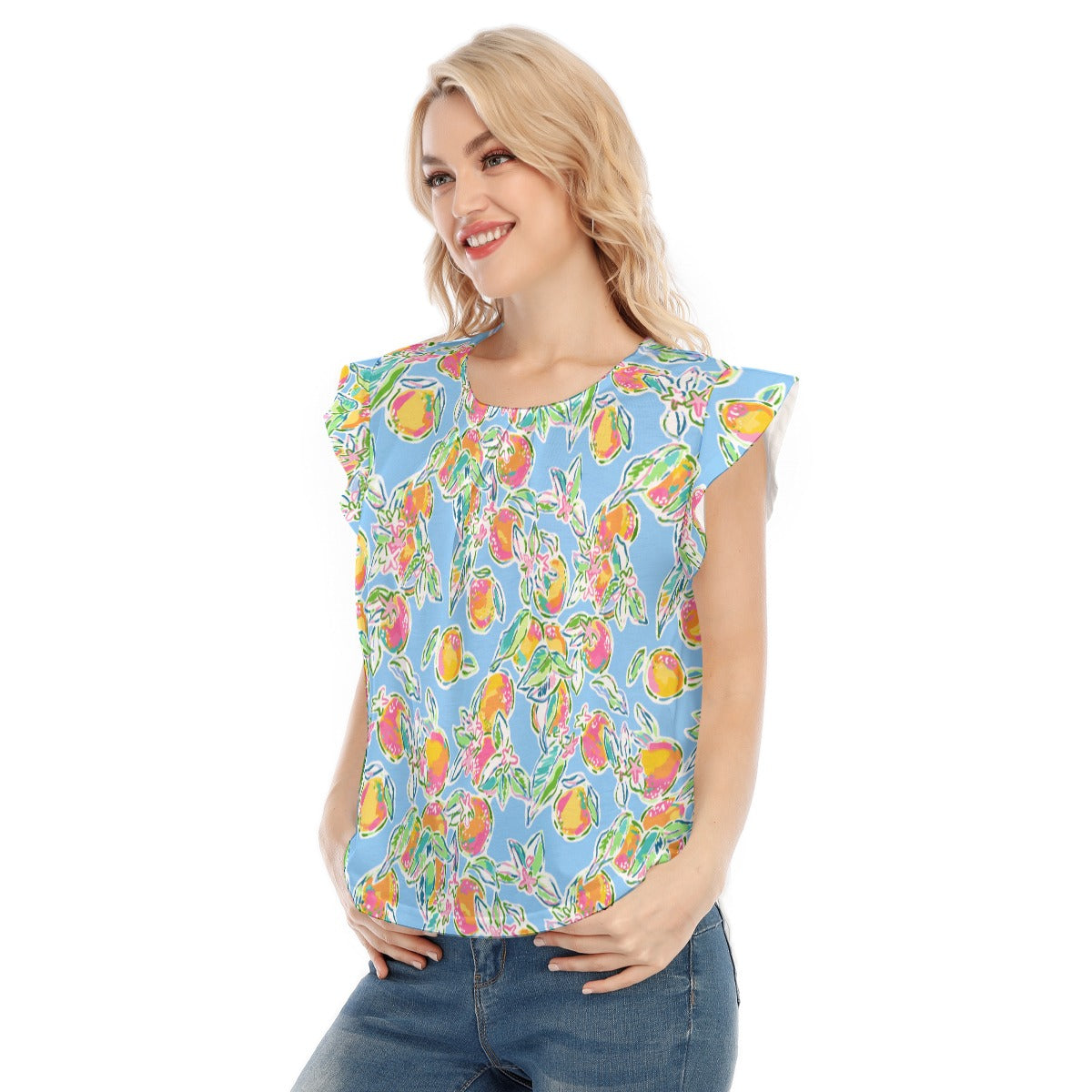 Peachy Keen - Women’s Flutter Sleeve Top
