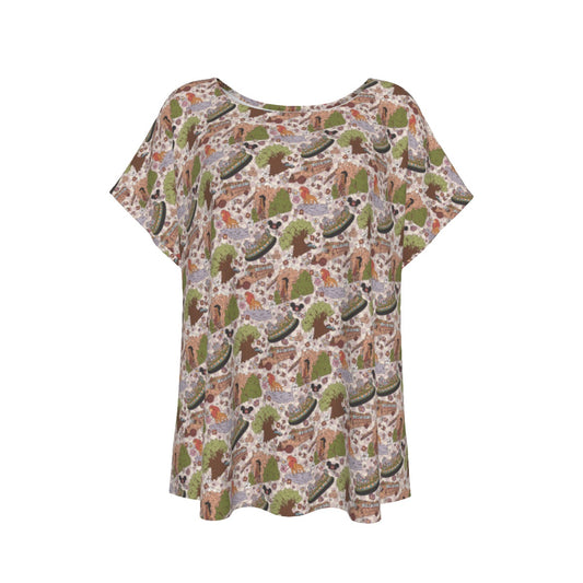 Hand Drawn AK - Women’s Relaxed Fit Scoop Tee