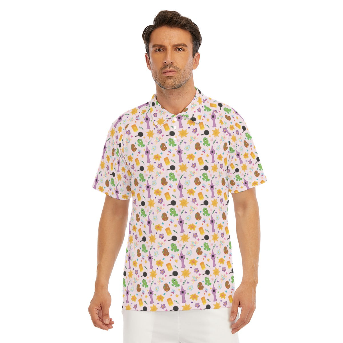 Long Hair Princess Icons - Men's Polo Shirt