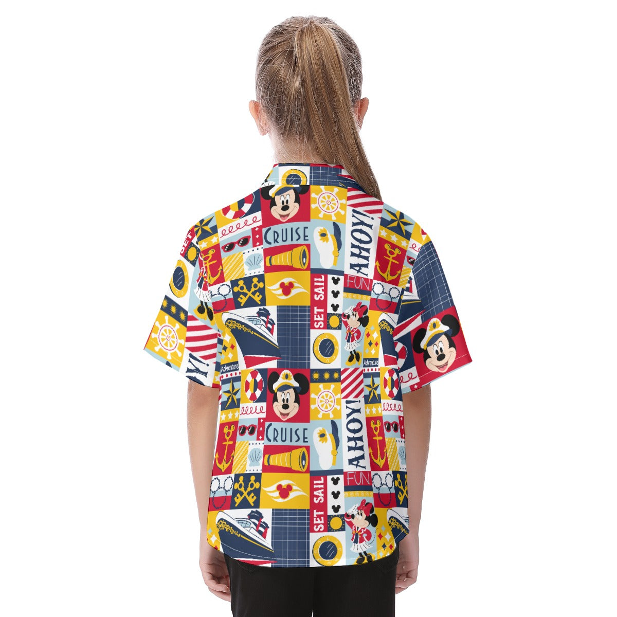 Nautical Cruise Patchwork - Kid's Hawaiian Button Up Shirt
