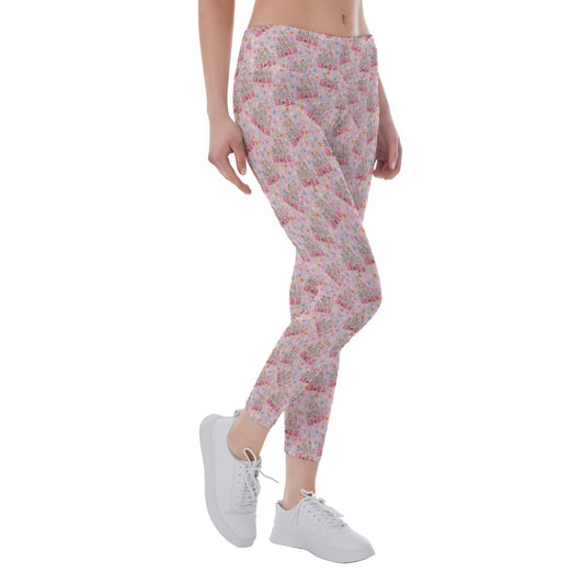 25th Birthday Cake Castle - Women's Yoga Leggings