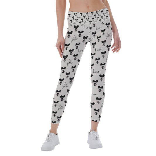 Spooky Mouse Greetings - Women's Yoga Leggings