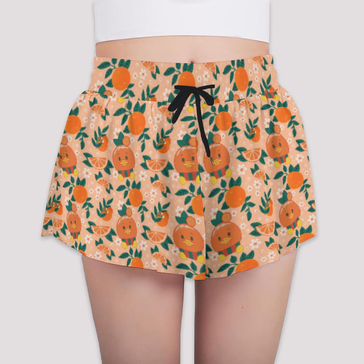 Juicy Citrus Friend - Girls’ Flowy Pocket Shorts