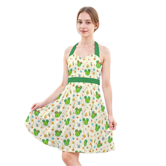 Spring Flower & Garden Festivalival - Women's Halter Vintage Pocket Dress