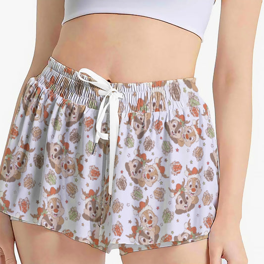 Holiday Mischief Duo - Women's Flowy Pocket Shorts
