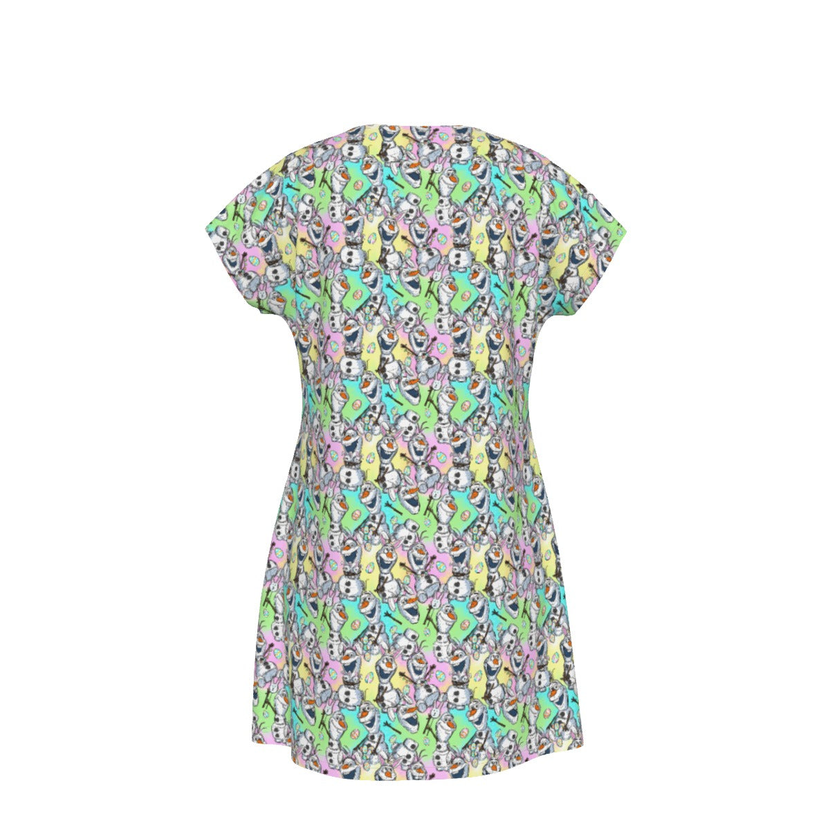 Sketched Snowman Easter - Women's T-Shirt Dress