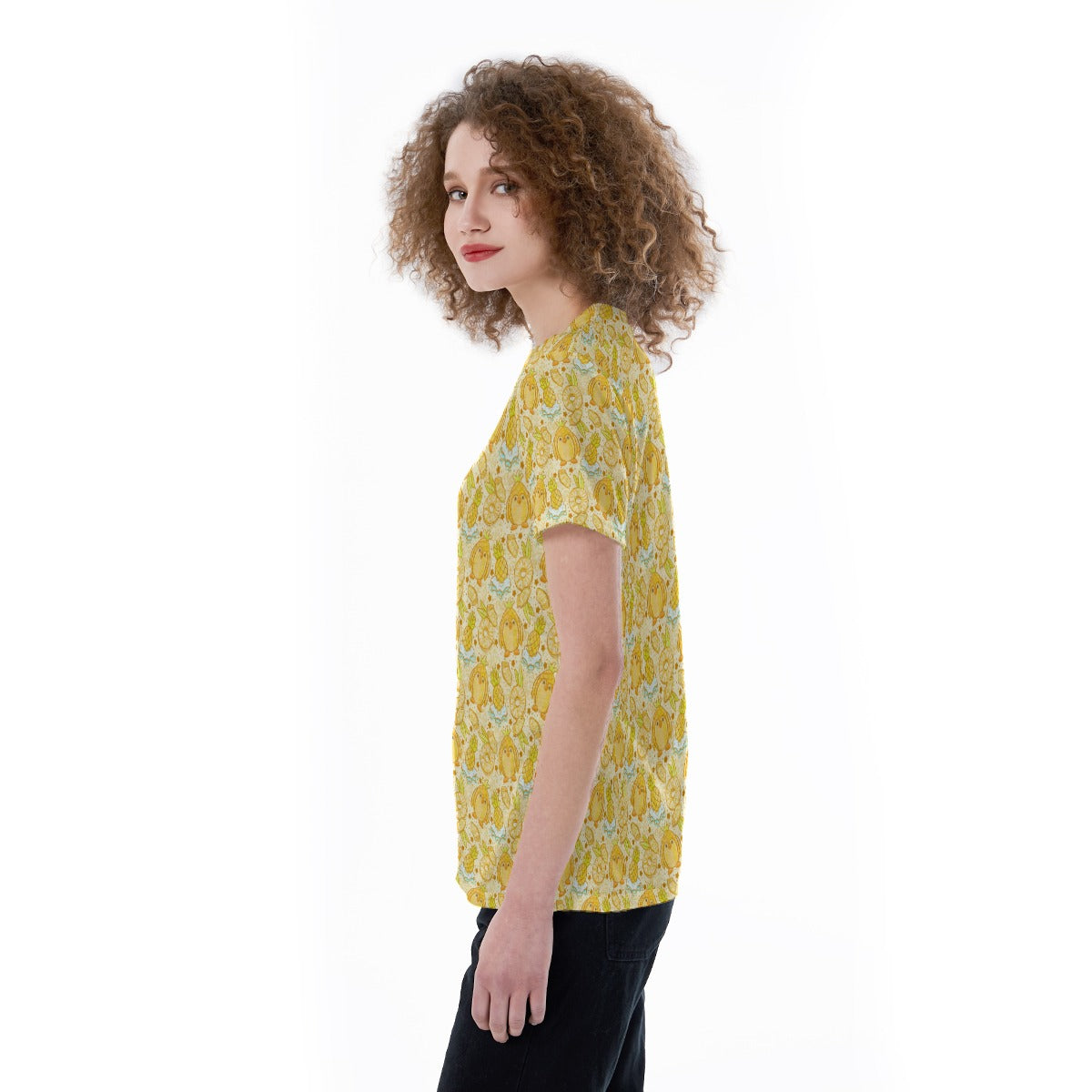 Fruitimals - Pineapple Penguins - Women's Short Sleeve V-Neck T-Shirt