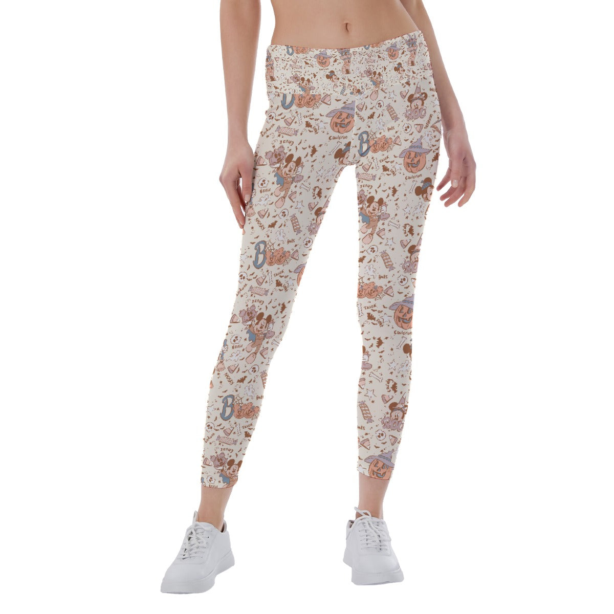 Vintage Halloween Doodles - Women's Yoga Leggings