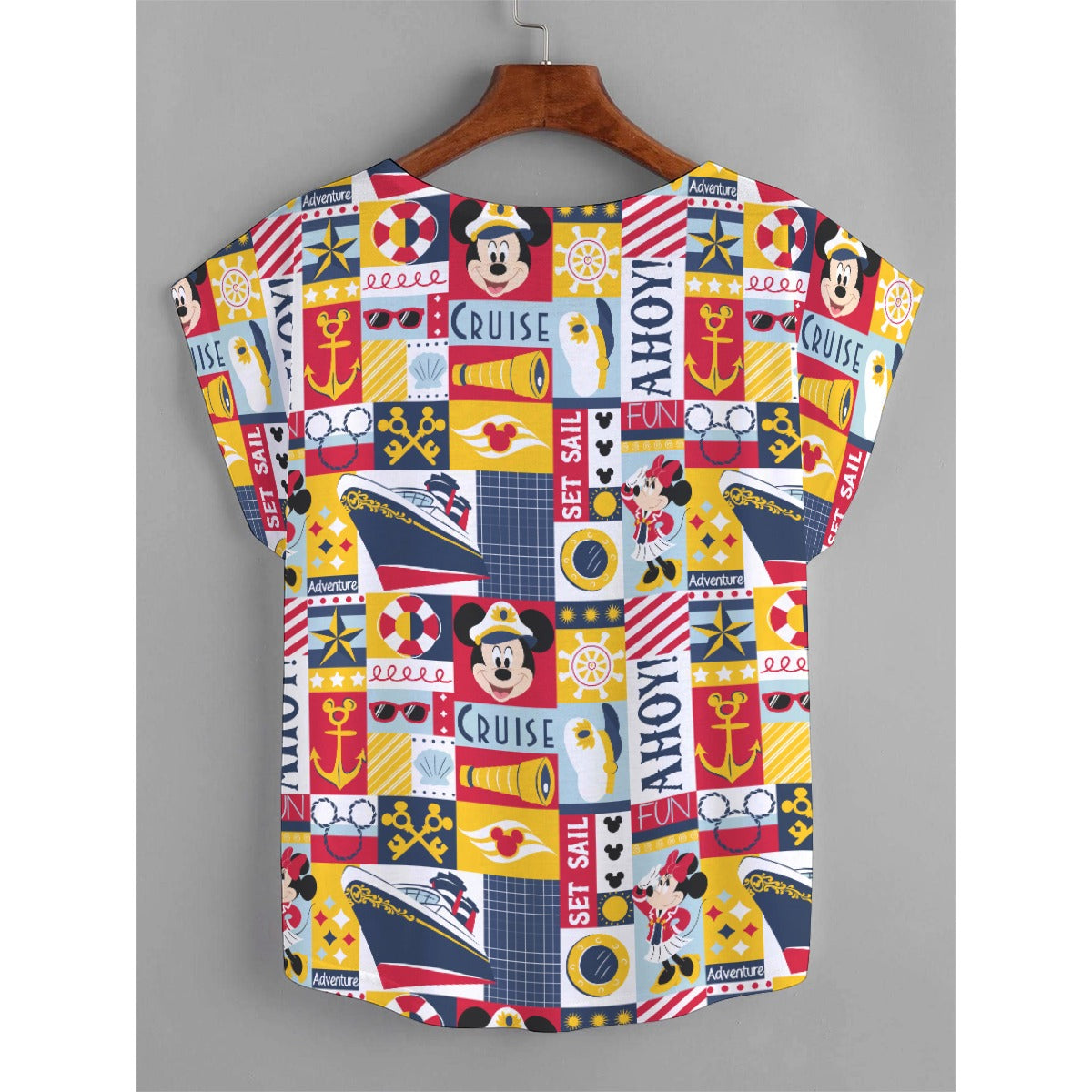 Nautical Cruise Patchwork - Women’s Relaxed Fit Scoop Tee