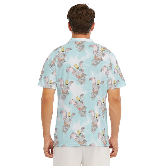 Sketch of Flying Elephant - Men's Polo Shirt