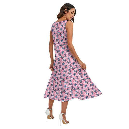 Valentine’s Mischief - Women’s Diagonal Pocket Midi Dress