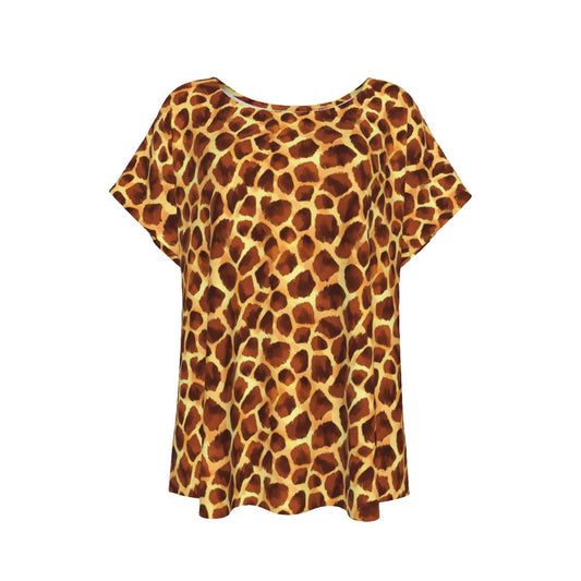 Animal Print - Giraffe - Women’s Relaxed Fit Scoop Tee