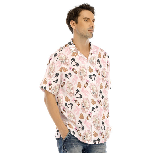 Bow Bear Sweet Day - Men's Hawaiian Button Up Shirt