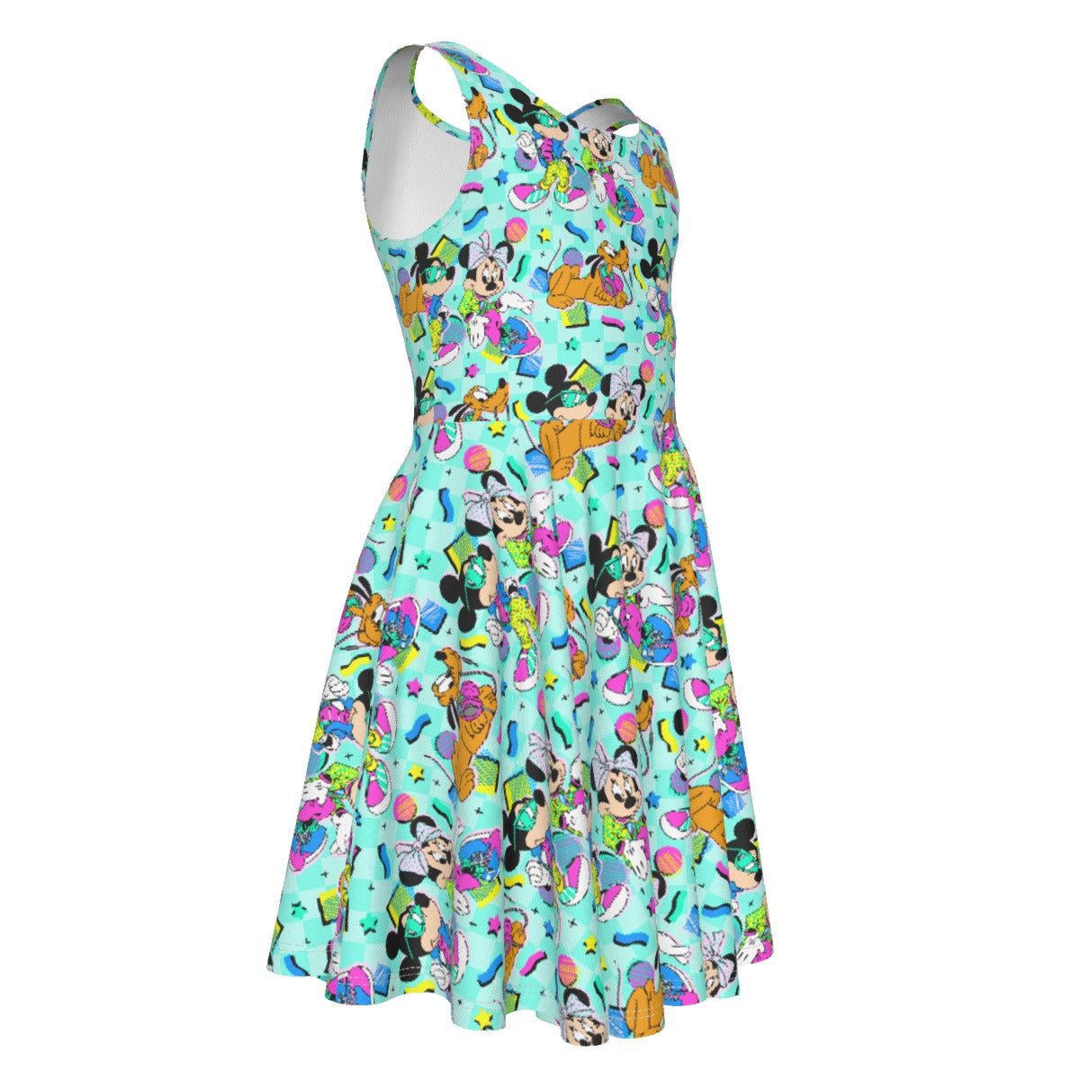 80s Pop Party Pals - Kid's Sleeveless Skater Dress