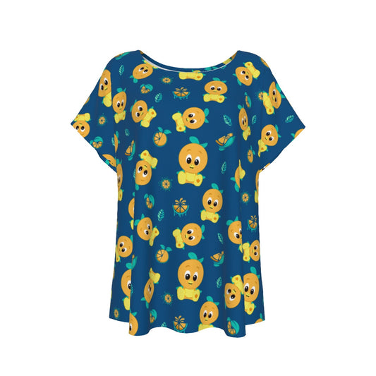 Cheerful Citrus Bird - Women’s Relaxed Fit Scoop Tee