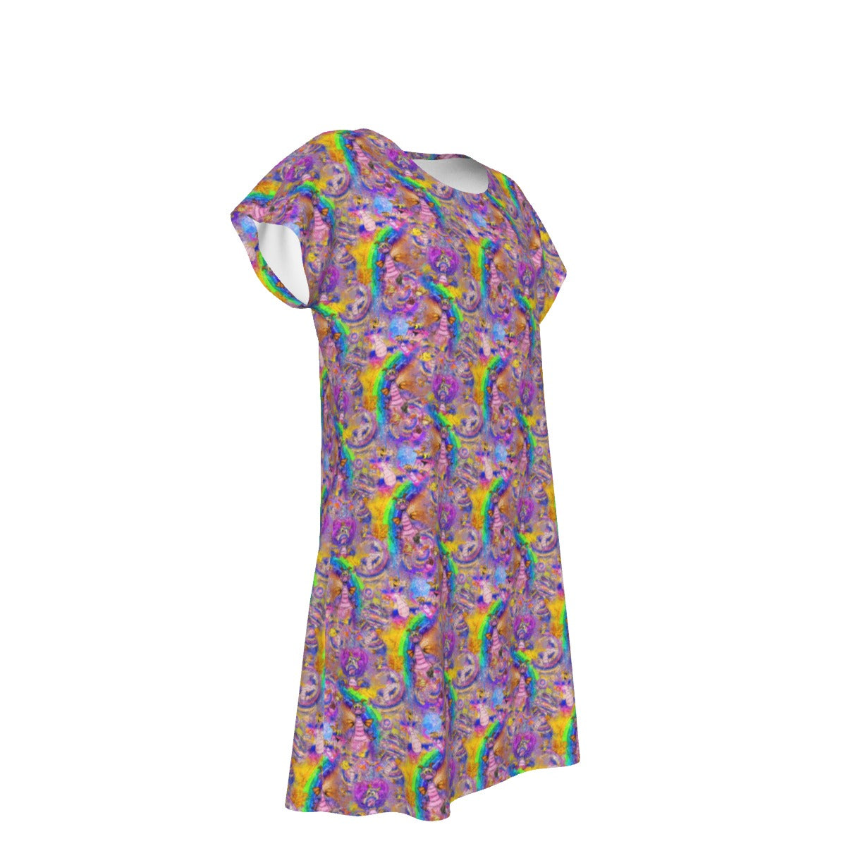 Figment Watercolor Rainbow - Women's T-Shirt Dress