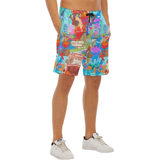 Element City Scene Collage - Men’s Pocket Beach Shorts