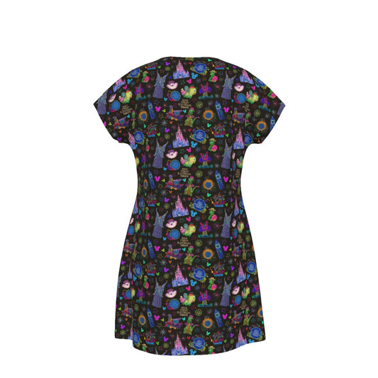 Main Street Neon Parade - Women's T-Shirt Dress