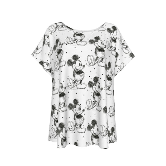 Sketch of Classic Mouse - Women’s Relaxed Fit Scoop Tee