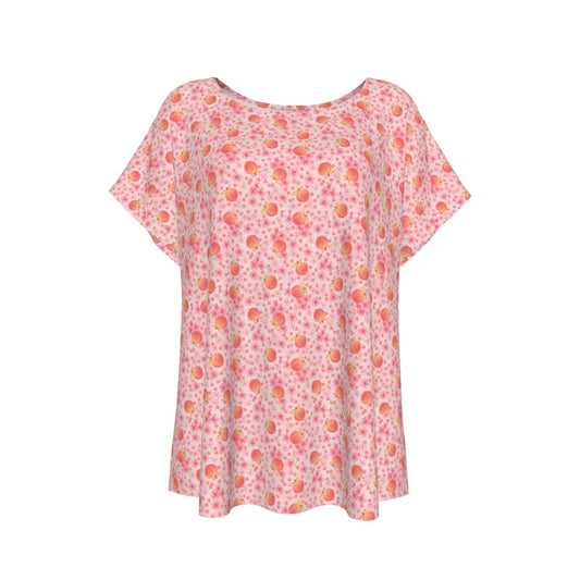 Summer Fruits - Peaches - Women’s Relaxed Fit Scoop Tee