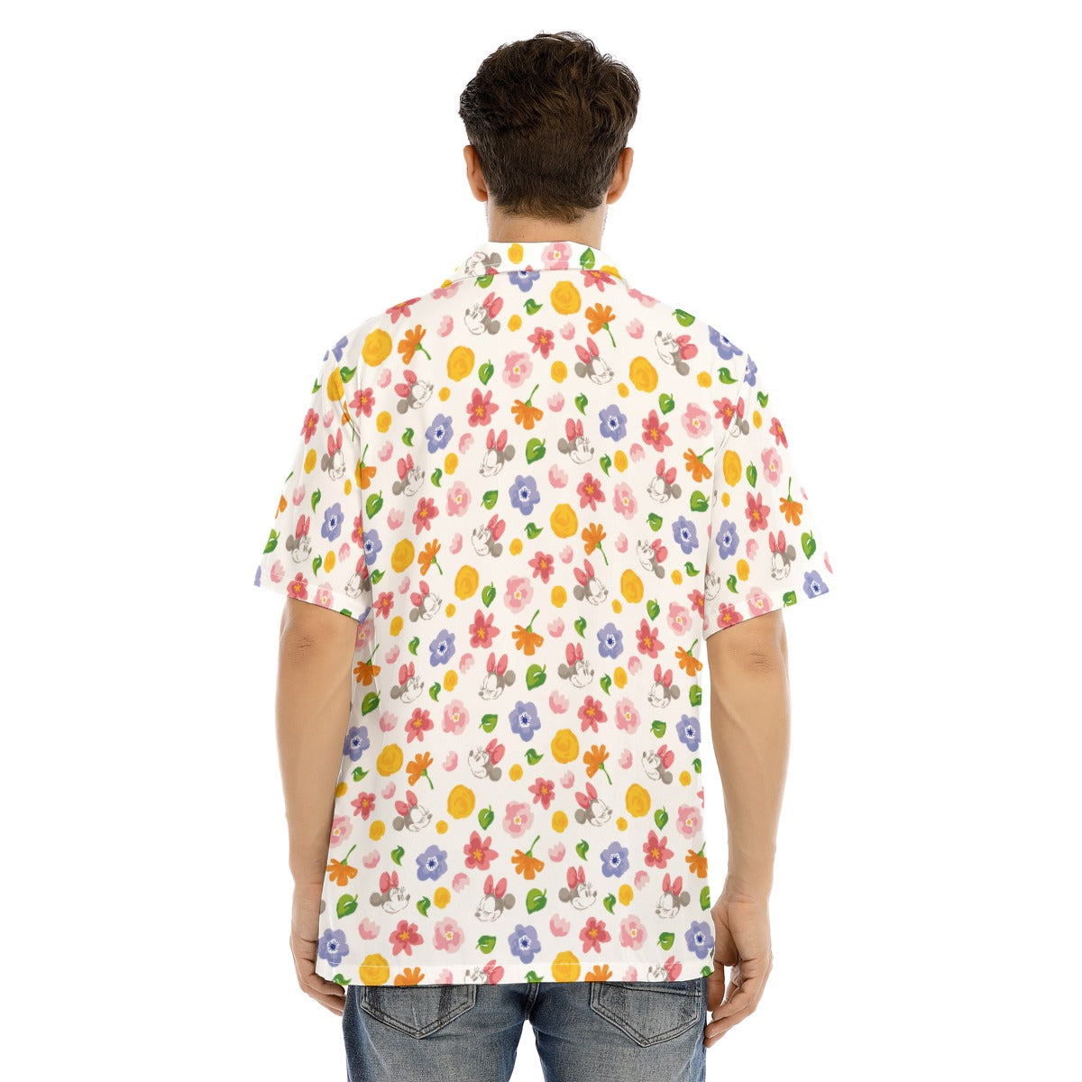Floral Friends Springtimennie - Men's Hawaiian Button Up Shirt