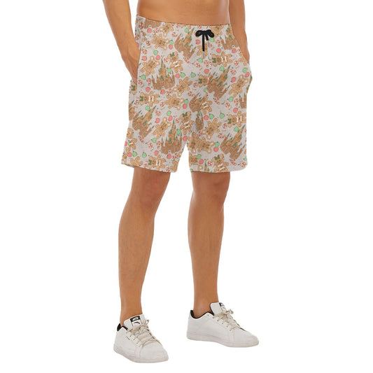 Festive Gingerbread Treats - Men’s Pocket Beach Shorts